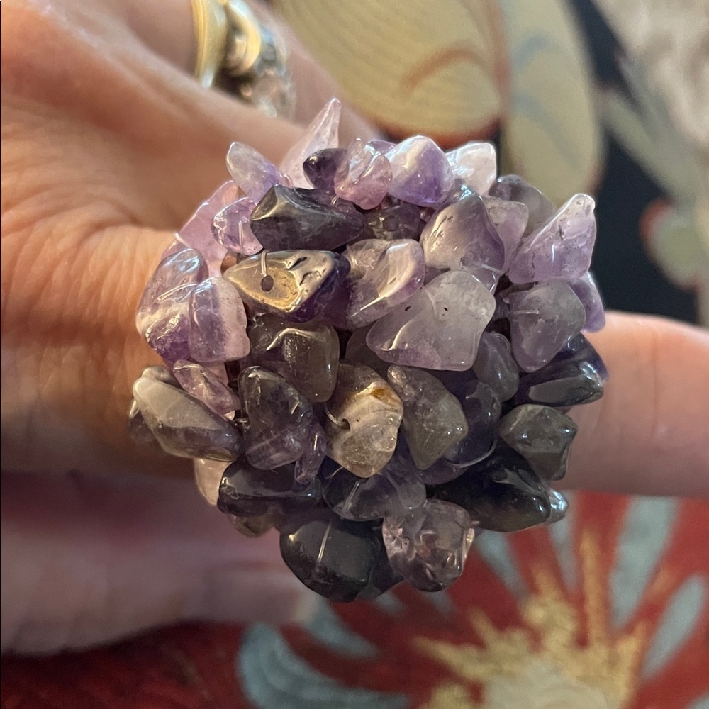 🌈Host Pick🌈 Amethyst Cluster Tight Statement Ring OSFM